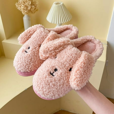 

Gubotare Slippers Women Women s Memory Foam Slippers Comfort Wool-Like Plush Lined House Shoes for Indoor & Outdoor Pink 9