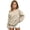 00-Beige#1304, variant on Kiijoy Girls One Shoulder Sweatshirt Fashion Loose Pullover, Beige, Sizes 3-4T