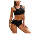 thumbnail image 2 of Swimsuits for Women,AXXD Solid Lace Bikini Set Push Up Swimsuit Beachwear Padded Swimwear For New Trends Black L, 2 of 7