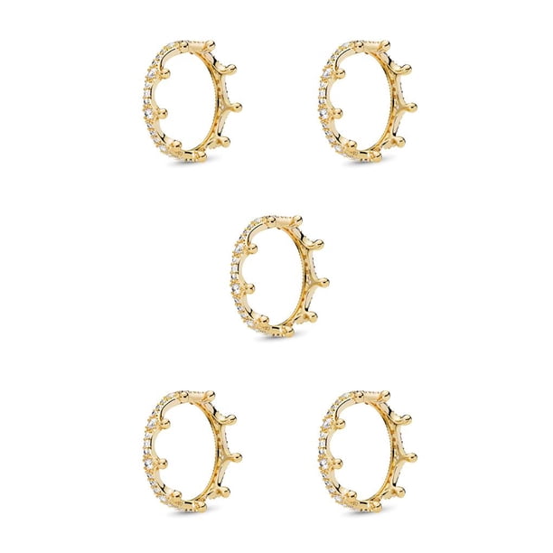 Guardurnaity Anillo de diamantes de imitación de aleación, joyería para nudillos de mano, suministros para novia, oro Type2 NO2