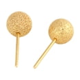 thumbnail image 4 of EXHUMKY Minimalist Earrings 1 Pair Simple Design Golden Round Beads for Women Everyday, 4 of 8