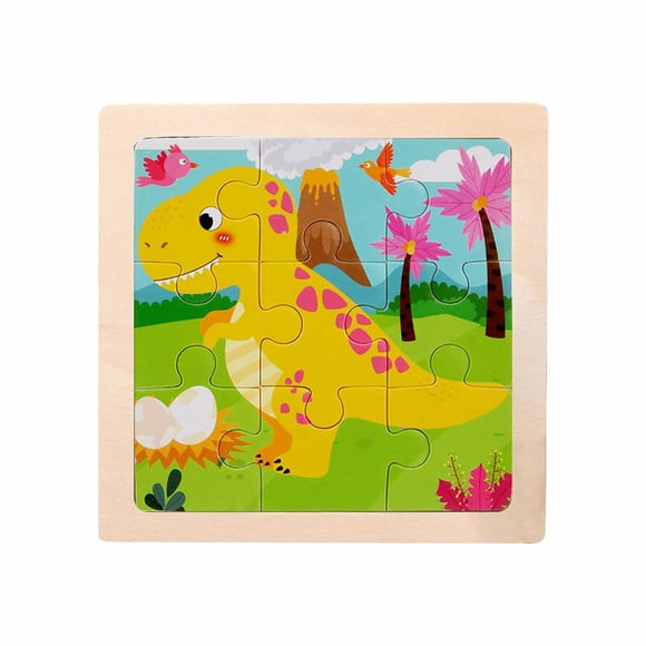 TIELUTT Casse-Tête en Bois de Neuf Pièces Dessin Animé Animal Voiture Casse-Tête en Bois Éducation Précoce pour Enfants Casse-Tête Éducatif 2-5 Ans Jouet en Bois 74500 A2play Années 1960 Sphérique Ménagères