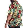 thumbnail image 3 of Baseball Men's Poplin Shirt, Casual Short Sleeve Printed Button Down Summer Beach Unisex Shirts, 3 of 6