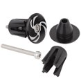 thumbnail image 1 of CANSUCC 1 par de tapones de extremo para manillar de bicicleta de aleación de aluminio (negro), 1 of 8