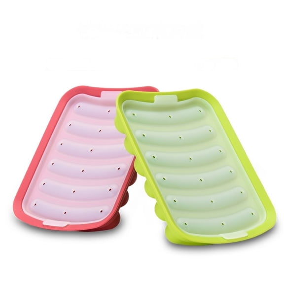 6 Cavities Sausage Hot Dog Silicone Baking Mold, 2 Pack DIY Homemade Hamburger Pan Sausage Hot Dog Mold LCE Tray Candy Jelly Chocolate Mould Kitchen Baking Tools