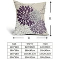 thumbnail image 5 of Purple Pillow Covers 18x18 Inch Dahlia Flower Light Purple Gray Elegant Colored Pillow Case Farmhouse Outdoor Decor for Home Bedroom Living Room Modern Floral Linen Square Cushion Cover, Set of 2, 5 of 6