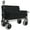 Black + Steel, variant on 3-in-1 Folding Wagon with Bench Seat – 500lbs Capacity, 9"x4" Beach Tires for Camping & Beach, gray