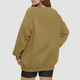 thumbnail image 4 of Oversized Crewneck Sweatshirt Women Fall Cute Fleece Pullover Sweatshirts No Hood Plain Y2k Hoodie with Pockets Light Brown XL, 4 of 5