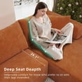 thumbnail image 5 of AENKYO 104 Modular L-Shaped Sectional Sofa with Chaise Lounge, Cloud Couch Deep Seat, Corduroy Upholstered Living Room Furniture, No Assembly Required, Orange, 5 of 8