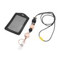 thumbnail image 3 of Longe en Silicone Perlée Rétractable avec Porte-Badge Transparent ID Multi-Usages pour les Étudiants Travailleur de Bureau Chair Rose A, 3 of 8