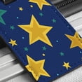 thumbnail image 6 of Stars Scattered Background Faux Leather Travel Luggage Tag, 6 of 7
