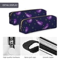 thumbnail image 4 of Disketp Eggplant Estuche de Lápices de Cuero con Cierre, Estuche Compacto para Papelería, Bolígrafos y Accesorios Pequeños, 4 of 7