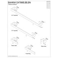 thumbnail image 3 of Kingston Brass BAHK6412478BB Lasdun 5-Piece 18" and 24" Towel Bars Bathroom Accessory Set, Brushed Brass, 3 of 4