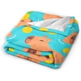 thumbnail image 2 of Cute Capybara Animal Blanket, Soft Blankets Flannel Bed Throw Cozy Lightweight Plush Gifts for Kids Boys Girls Women Men Sofa Couch Bedroom Living Rooms Warm All Season, Home Decor, Small 50"x40", 2 of 6