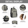 thumbnail image 4 of JIALIOU 14" Laptop Backpack Waterproof Airline Approved Stylish Casual Daypack for Travel Business College Work, Navy Beige Stripe, 4 of 8