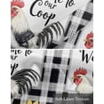 thumbnail image 6 of Vintage Rooster Kitchen Valances for Windows Farmhouse Linen Window Valance Curtain for Living Room Window Treatment Black White Plaid Pastoral Sunflower Valance Rod Pocket Topper Drape, 42 x 12 Inch, 6 of 6