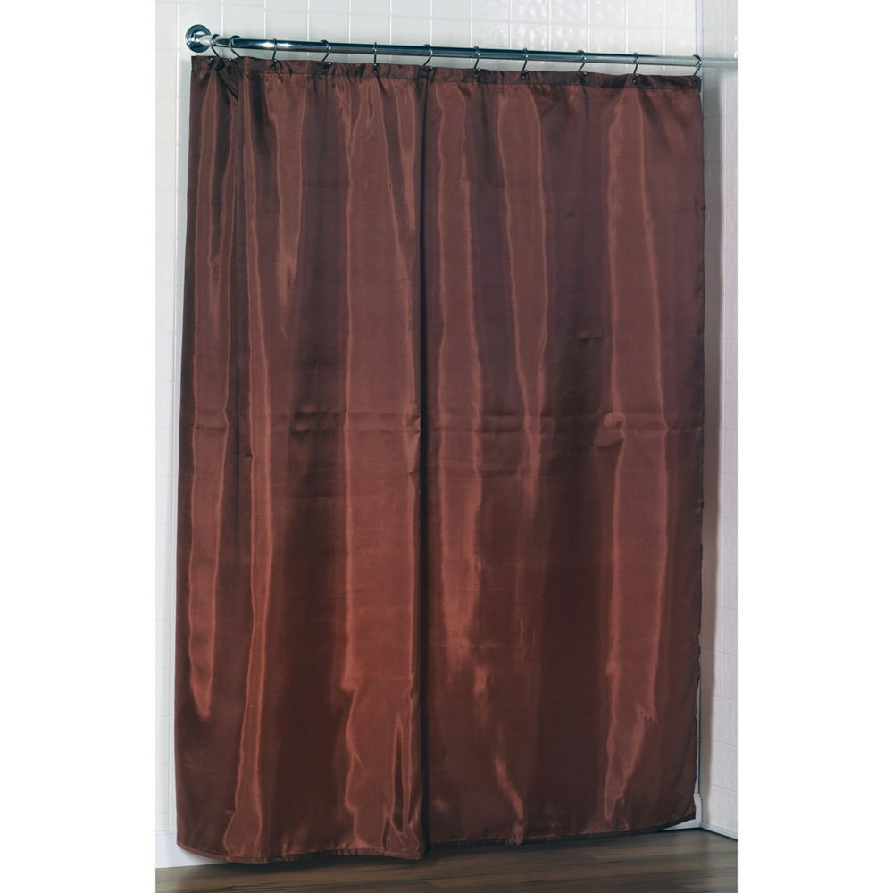 StandardSized Polyester Fabric Shower Curtain Liner in Spice Color