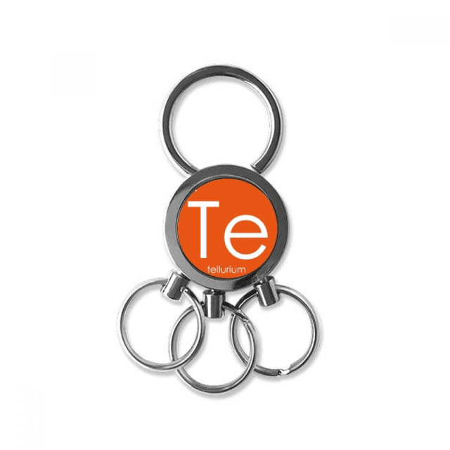 Quimica elementos periodo cuadro semimetal telurio d Llavero de metal de acero inoxidable Llavero Anillo de cadena Llavero