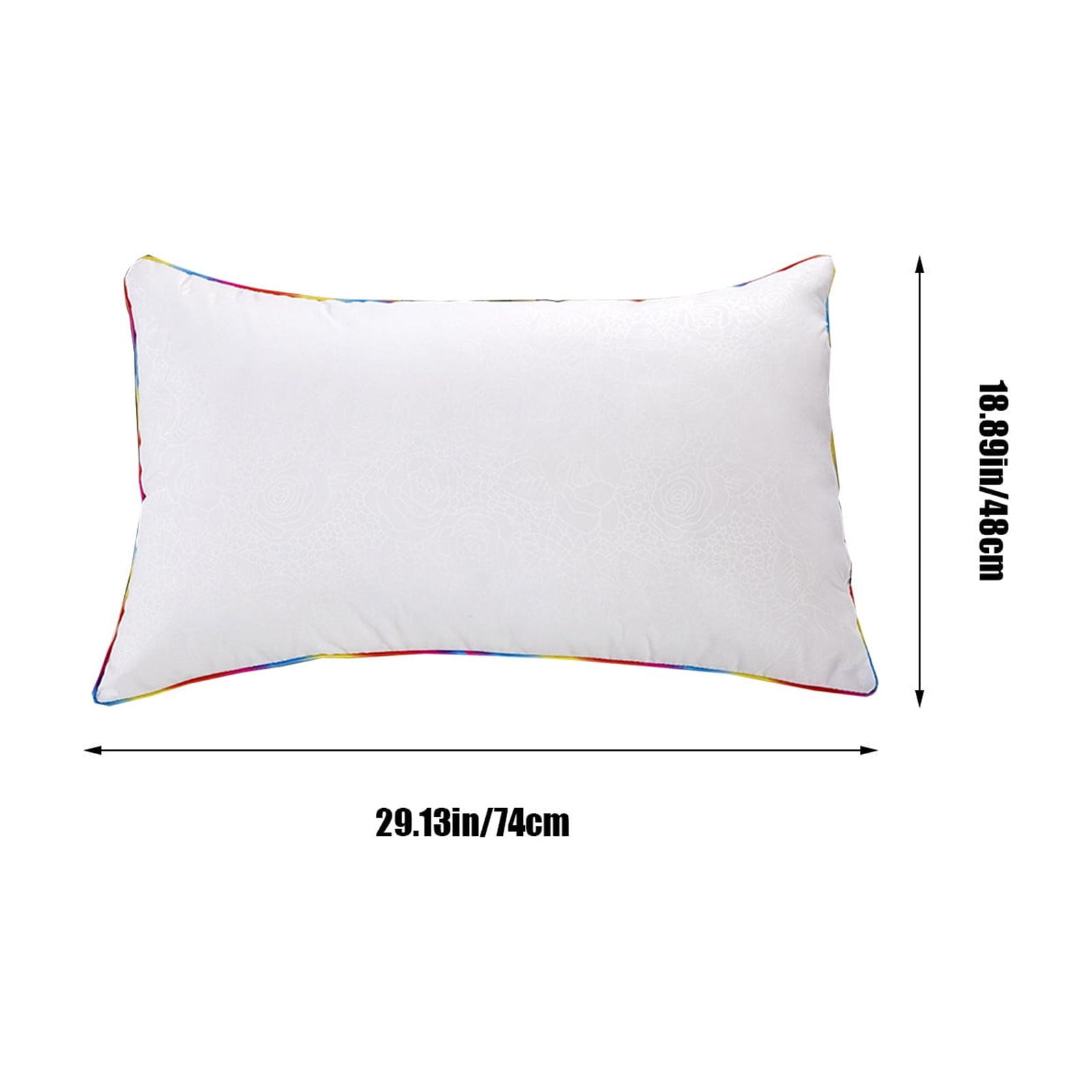 AuroraX White Decorative Bed Pillow Medium Soft Cooling Single Huge Overfilled Queen Bed Pillow for Side and Back Sleep Standard Bed Pillow Decor Gift for Mom