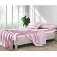 thumbnail image 4 of Luxury Satin Sheets Set King Size Pink, 4-Piece Bedding Sets with Deep Pockets - Soft and Smooth Satin Bed Sheets for Ultra Comfort and Elegance, 4 of 8