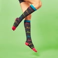thumbnail image 2 of Nurse Mates Women's Calf Socks | 12-14 mmHg Compression | EKG Black, 2 of 3