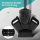 thumbnail image 5 of AYAOQIANG Paquete de 2 Escobilla de Baño con Soporte de Secado Ventilado, Cepillo de Silicona para Inodoro, Kit de Cepillo para Tazón de Limpieza de Baño, Cepillo de Baño de Limpieza Resistente, Negro, 5 of 7