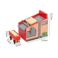 thumbnail image 4 of Wooden Logging Scene Accessories Toy Set Lumber Yard Wood Train Toy Kit, 4 of 9