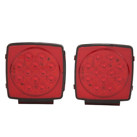LED Square Trailer Light, 12V 2PCS Energy Saving Trailer Tail Brake Light High Security Shock Resistant Super Brightness For Campers Boats Snowmobiles