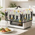 thumbnail image 2 of TSOVTHRID Black Cat Daisy Floral Print Toaster Oven Cover Dust-Proof Microwave Oven Cloth Cover with Handle Kitchen Machine Covers Case Protections Protector, 18.25"W x 14.5"D x 11"H, S, 2 of 7