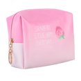 thumbnail image 2 of Organizador de maquillaje Ormromra Bolsa de cosméticos cuadrada para niñas y mujeres fresa, 2 of 8