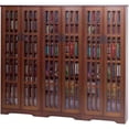thumbnail image 1 of Leslie Dame 62" Incrusté Verre Mission Armoire Multimédia en Noyer, 1 of 1