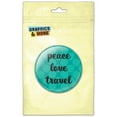 thumbnail image 1 of Peace Love Travel Refrigerator Button Magnet, 1 of 2