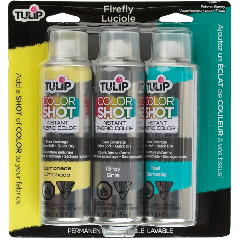 Tulip Color Shot Instant Fabric Color Spray 3/PkgFirefly