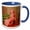 Blue/White, variant on 3drose, Classic Peach Tulips, 15oz Mug