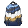 thumbnail image 3 of Blue Gold Marble Backpack for School,Cute School Bag,Schoolbag with Adjustable Shoulder Straps & Padded Back,16.9 Inch, 3 of 5