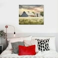 thumbnail image 5 of COMIO Farmhouse Canvas Wall Art - Turquoise Old Barn Picture Canvas Prints for Rustic Home Wall Decor, Teal Farmhouse Wall Art Framed Canvas for Western Home Decor Ready to Hang, 5 of 5