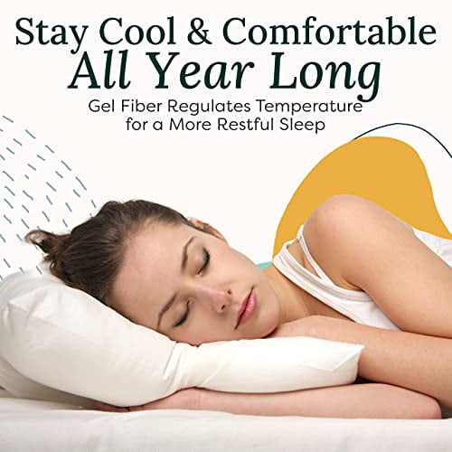 Zen Bamboo Pillows for Sleeping Set of 2 King Size Pillows w