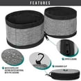 thumbnail image 3 of PetAmi Collapsible Dog Food and Water Bowls, 2 Travel Bowls Kit, Portable Pet Dish No Spill, Foldable Lightweight BPA Free Leakproof, Camping Hunting Hiking Walking Outdoor Gear Accessories, Gray, 3 of 7