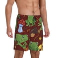 thumbnail image 2 of Sikiie Frogs and Mushrooms Mens Pajama Shorts, Lightweight Lounge Pant with Pockets Soft Sleep Pj Shorts for MenXX-Large, 2 of 6