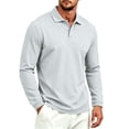 thumbnail image 3 of Mfakffe Men's Polo Shirt Long Sleeve Golf Shirts Quick Dry Lightweight 3-Button Performance Work Fishing Athletic, 3 of 5