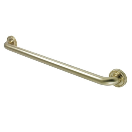 Kingston Brass DR914247 Camelon 24" x 1-1/4" O.D. Brass Decorative Grab Bar, Brushed Brass