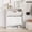 White, variant on Shoe Cabinet Storage with 2 Flip Drawers, Modern Freestanding Organizer with Side Hooks, Narrow Shoe Rack Cabinet for Entryway, Hallway, Walnut