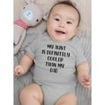 thumbnail image 2 of Smartprints Infants Graphic Bodysuit - My Aunt Is Cooler Than My Dad - Regular Fit 100% Cotton, 2 of 4
