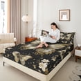 thumbnail image 4 of Manfei Flowers Butterflies Boy Girl Twin Sheet Sets 3pcs,Vintage Aesthetic Twin Fitted Sheet Microfiber,Exotic Style Breathable Flat Sheet,Super Cozy Room Decor, 4 of 7