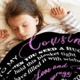 thumbnail image 3 of LHSHID Cousin Gifts for Women Cousin Blanket for Women Gifts for Cousins Best Cousin Gifts for Birthday Blanket to My Cousin Throw Blanket Soft Cozy Flannel Throw Blanket 50"x60", 3 of 8