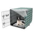 thumbnail image 5 of Abstract Dog Crate Cover, Eastern Inspired Traditional Motifs and Shapes, Easy to Use Pet Kennel Cover Small Dogs Puppies Kittens, 7 Sizes, Night Blue Turquoise, by Ambesonne, 5 of 6