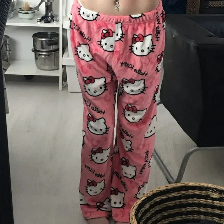 Halloween Hello Kitty Pajama Pants Sanrio Y2K Cartoon Couple Home