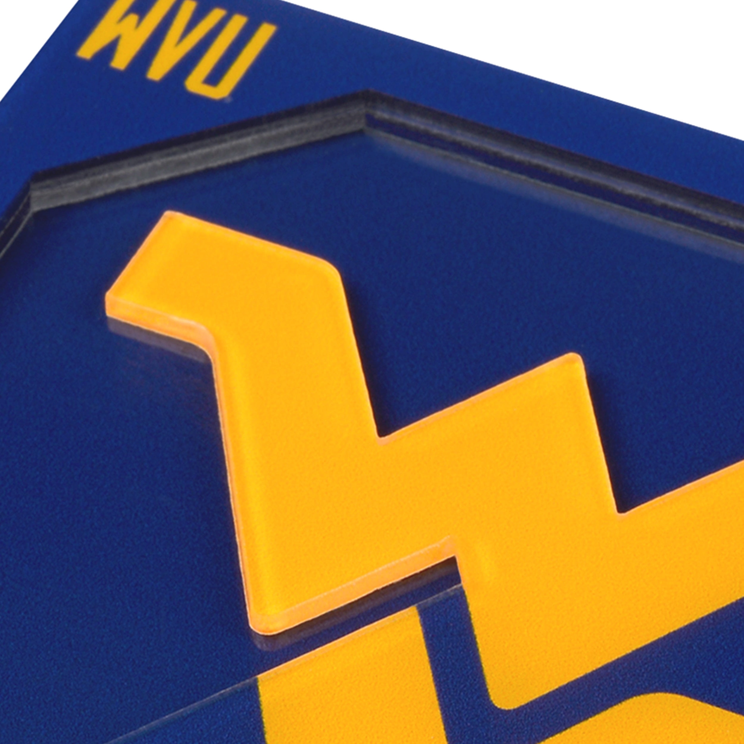 YouTheFan NCAA WV Mountaineers 3D-LSC 3D Logo Series Coasters - Pack of 2
