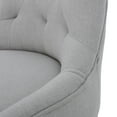 thumbnail image 5 of GDF Studio Maggie Contemporary Tufted Dining Chairs, Set of 4, Light Gray Fabric and Espresso, 5 of 9