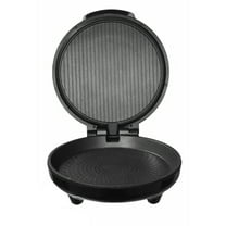 KFFKFF 12-Inch Electric Pizza Oven, 1200W Pizza Maker with Non-Stick Surface, 180° Open Design for Dual-Sided Baking, Heats Up to 410°F, Versatile Cooker for Pizza and Grilling